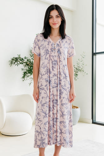 ladies nightwear dresses Madeline White Cotton Nightgown Pajamas set Ladies Nightwear Ladies Night Gaun