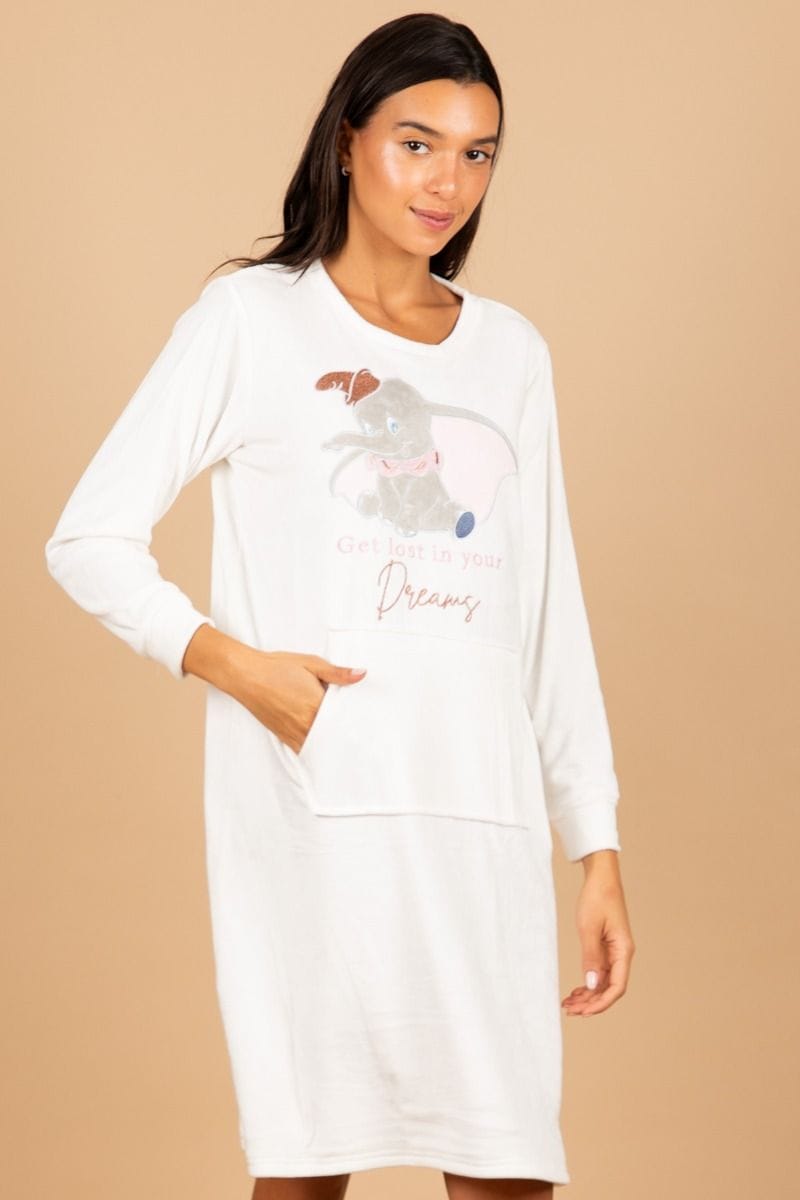 dumbo dressing gown ladies Hooded Dressing Dumbo Dressing Gown Ladies Ladies Cream Dumbo Hooded  Nightdress