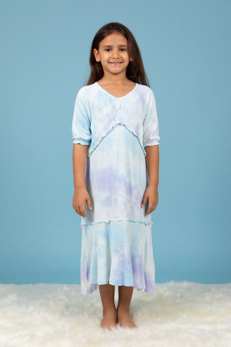 blue dress barbie movie The Wata HandDyed Maxi Dress | Kilentar