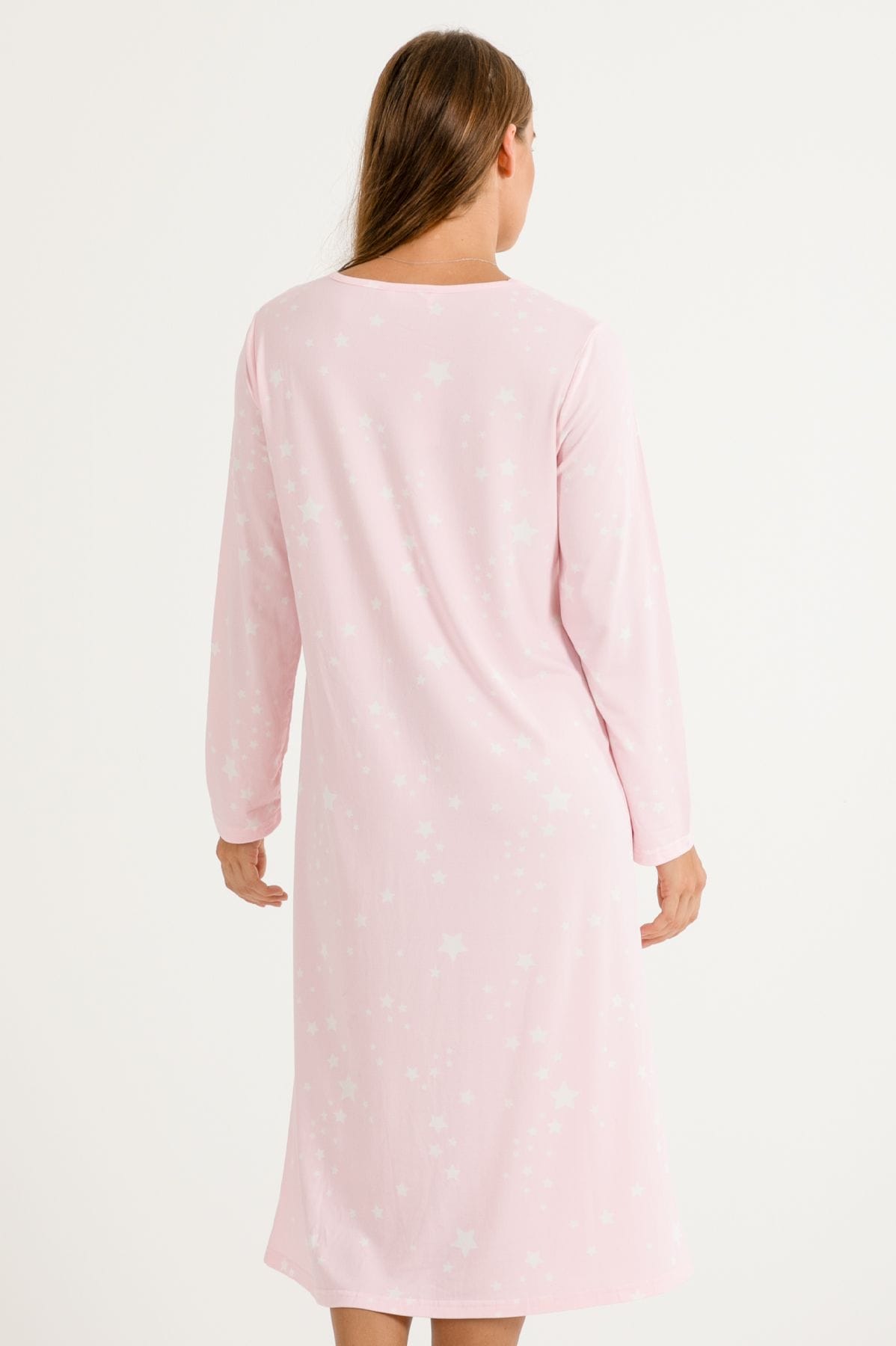 Ladies Pink Good Night Start Print Night Dress