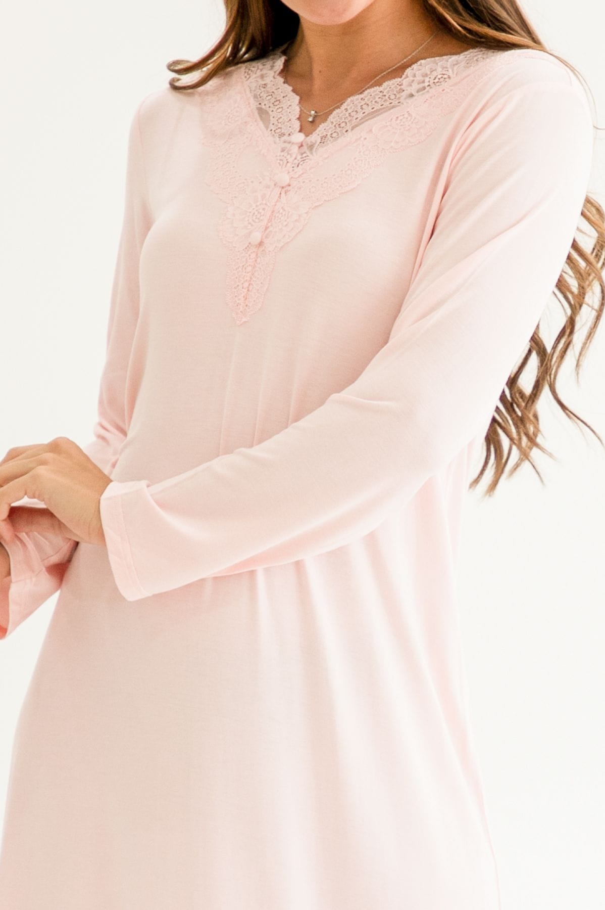 long sleeve dress casual black Lace High Neck Long Sleeve Maxi Dress
