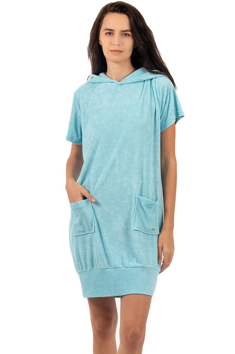 chinese dress ladies Towelling Dress (Buttermilk)