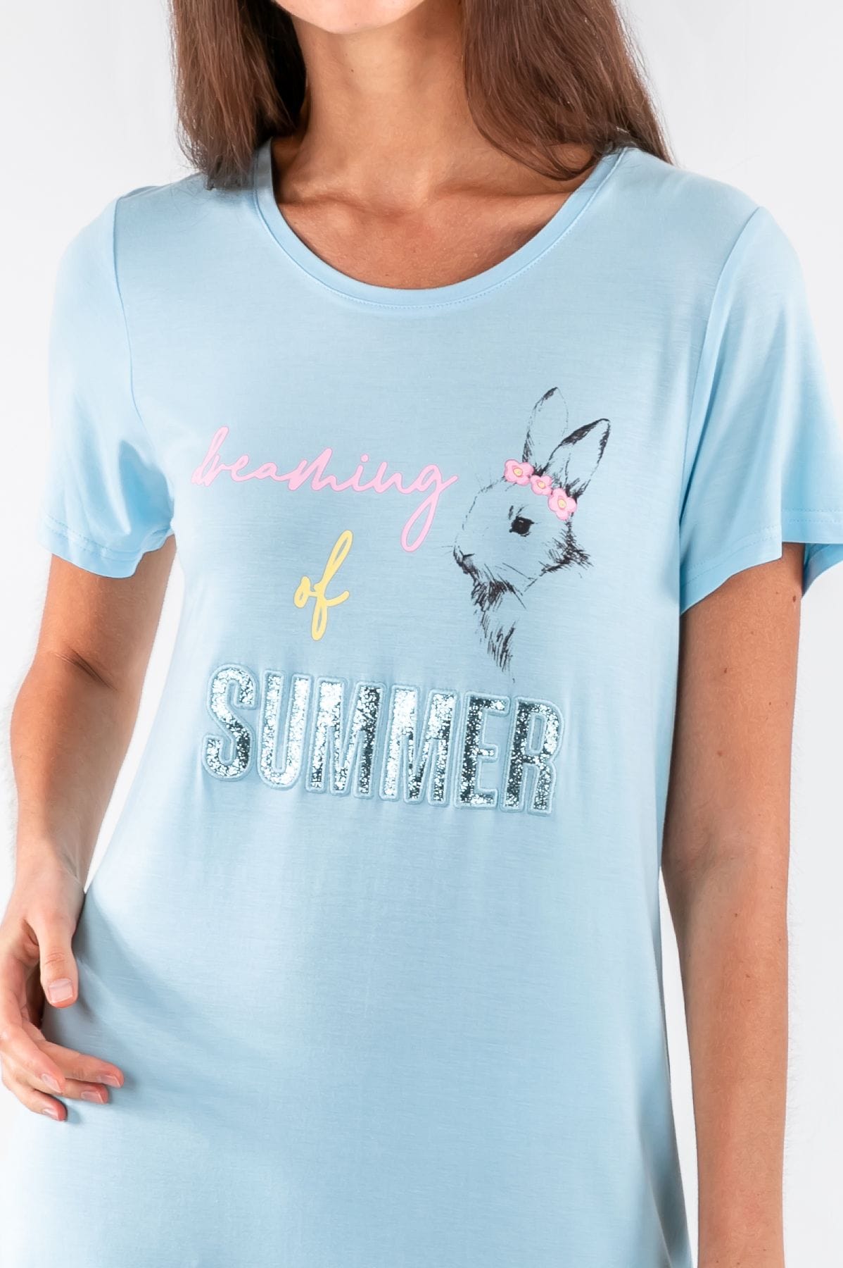 Ladies Blue Dreaming Of Summer Night Dress Ladies Blue Dreaming Of Summer Night Dress